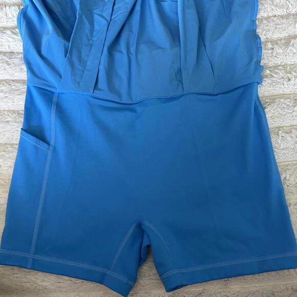 Blue Nike tennis skirt with built-in shorts #tennisskirt - Picture 3 of 5